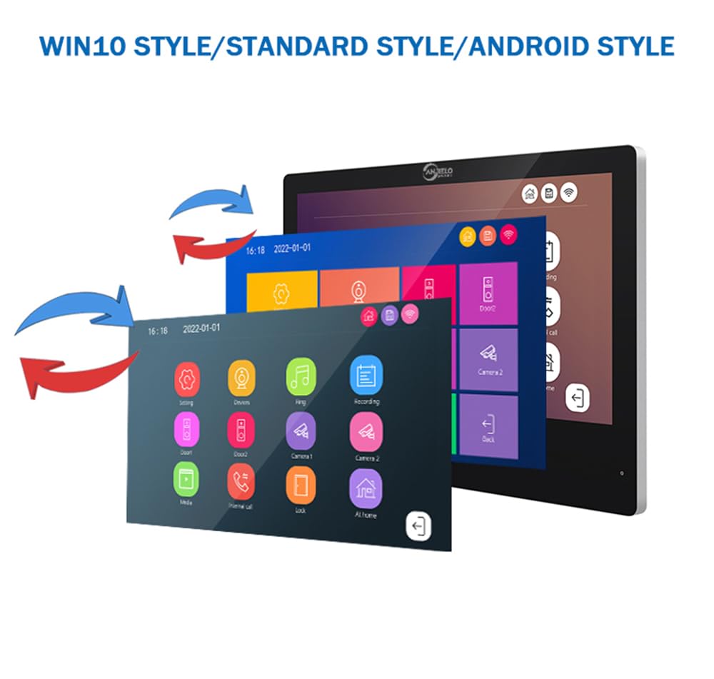 1080P Tuya Wired Video Door Phone 10 Inch Full Touch Monitor Wireless WiFi Smart Home Intercom System with RFID Doorbell Camera Unlock Record Motion,Weatherproof Video Doorbell,32G
