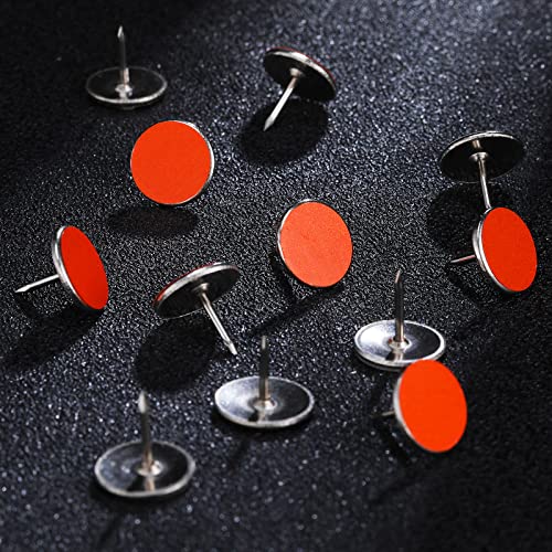 Epakh 200 Pack Reflective Tacks Trail Marking Tacks Glow Tacks Reflective Trail Markers Hunting Reflector Tacks Mark Trail Reflective Thumb Tacks for Hunting Hiking Camping Tree Stand (Orange)
