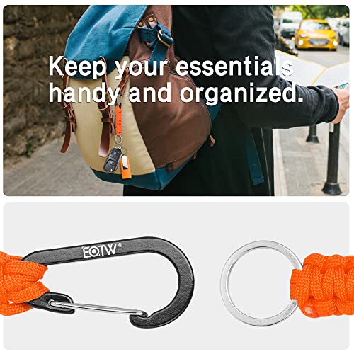 EOTW Paracord Keychain Clip Carabiner Paracord Lanyard for Keys Men Women 2Pack