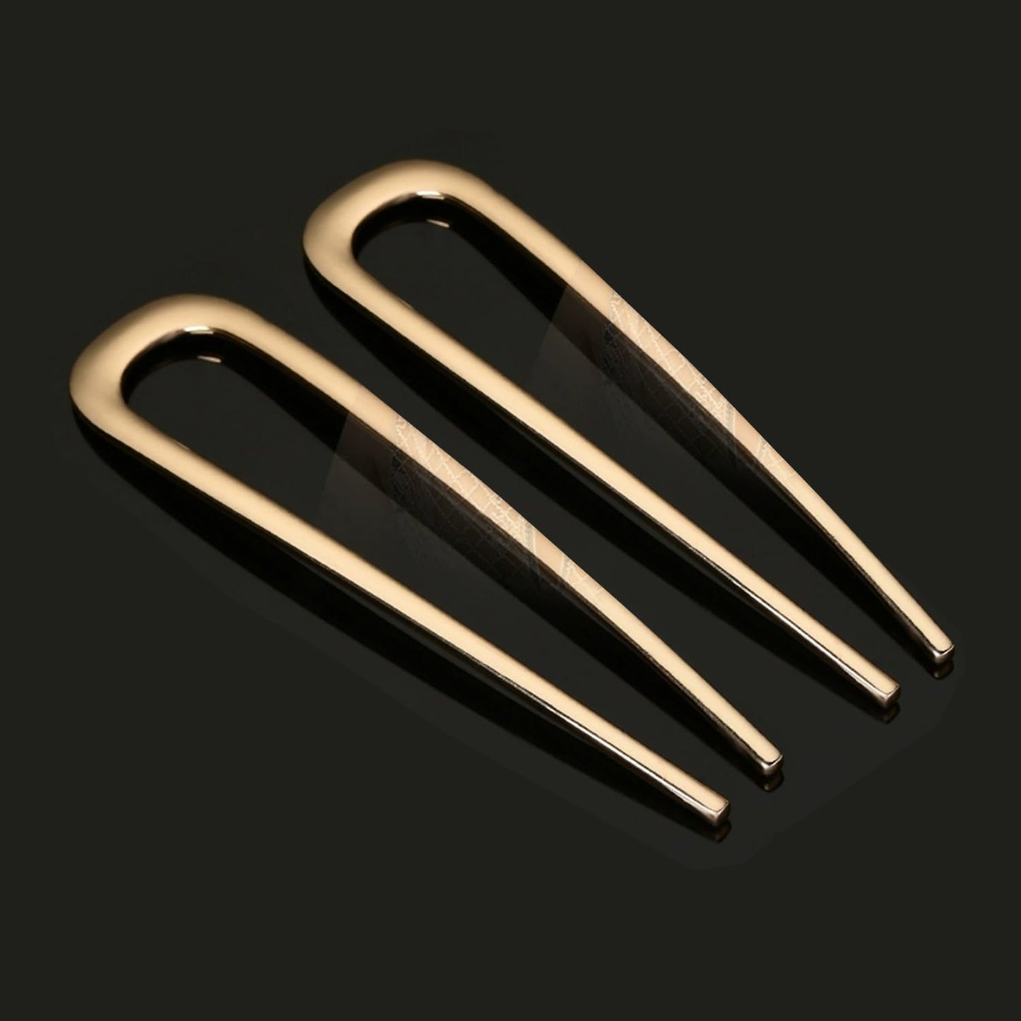 2 Pcs Metal French Hair Pins, French Twist Hair Pin for Buns, U Shaped French Pins for Women Girls, Hair Sticks, Hair Fork