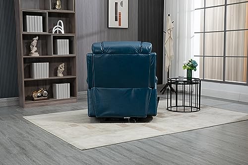 ERYE Oversized Electric Power Lift Recliner Chair for Elderly W/Massage and Heat, Infinite Positions 2 Remote Controllers Faux Leather Upholstered Recliner&Armchair W/Side Pockets & Cupholders