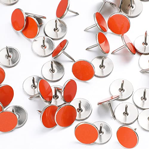 Epakh 200 Pack Reflective Tacks Trail Marking Tacks Glow Tacks Reflective Trail Markers Hunting Reflector Tacks Mark Trail Reflective Thumb Tacks for Hunting Hiking Camping Tree Stand (Orange)