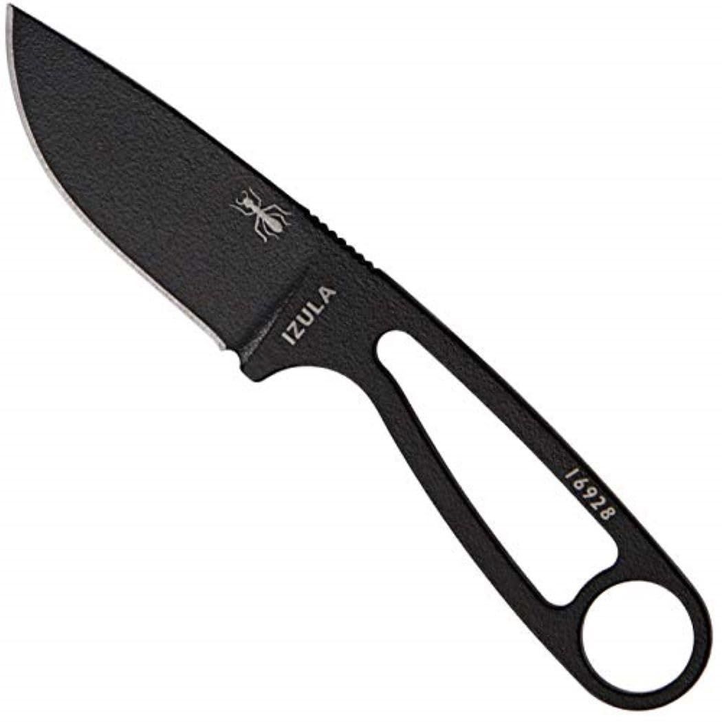 ESEE Izula – Fixed Blade Survival Knife with Molded Polymer Sheath and Clip Plate – Ideal for Survival, Camping, & Bushcraft - Made in the USA