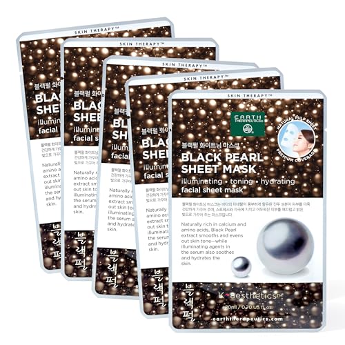 Earth Therapeutics 5 pack Black Pearl Face Masks