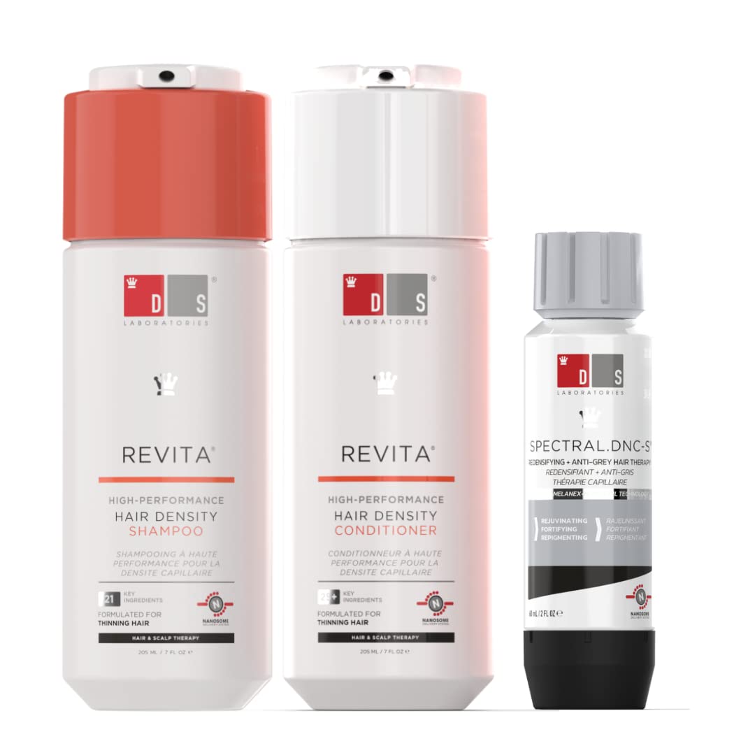DS Laboratories Revita Shampoo and Conditioner Set & Spectral.DNC-S Hair Regrowth Serum - Hair Thickening Shampoo & Conditioner & , Thinning Hair Growth Products