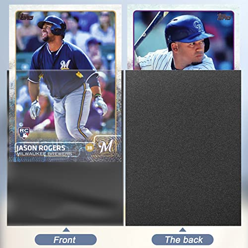 1000 Pcs Black Card Sleeves Toploaders for Trading Card, Matte Card Sleeves Deck Card Protectors Compatible with Baseball Cards, Sports Cards, MTG, Yugioh Card
