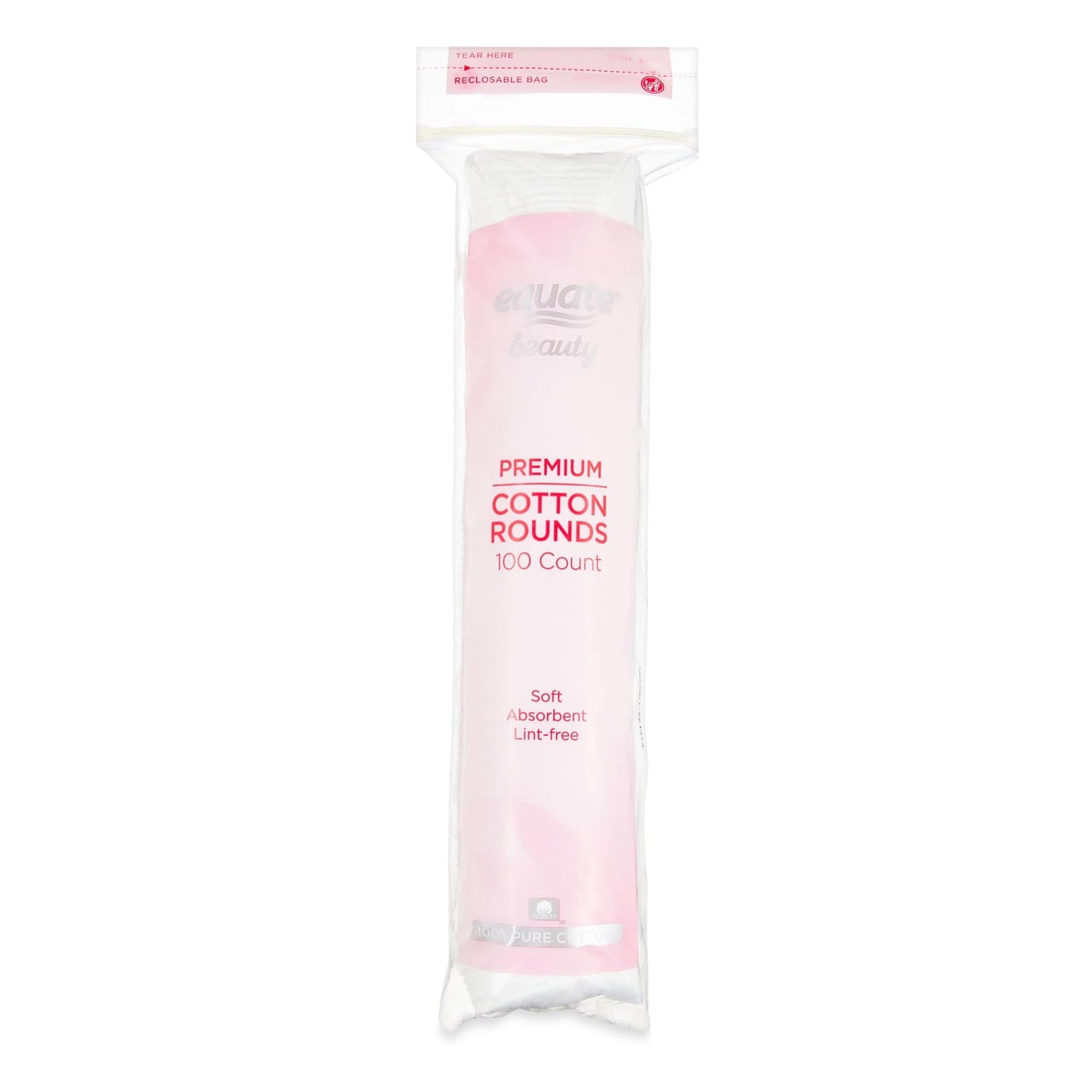 Equate Beauty Premium Cotton Rounds Facial Pads - 100ct Premium Rounds