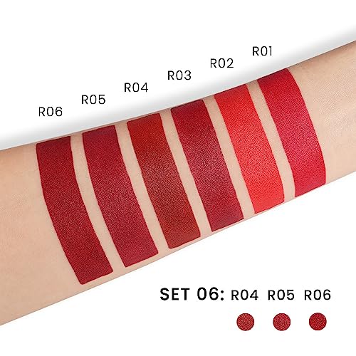 3 Pcs Matte Velvet Lipstick for Women Set,Nude Long Lasting Matte Lip Stick 24H Waterproof for Girls Natural Lip Makeup,Matte Non-Stick Lipstick Makeup for Women,labiales magicos 24 horas originales