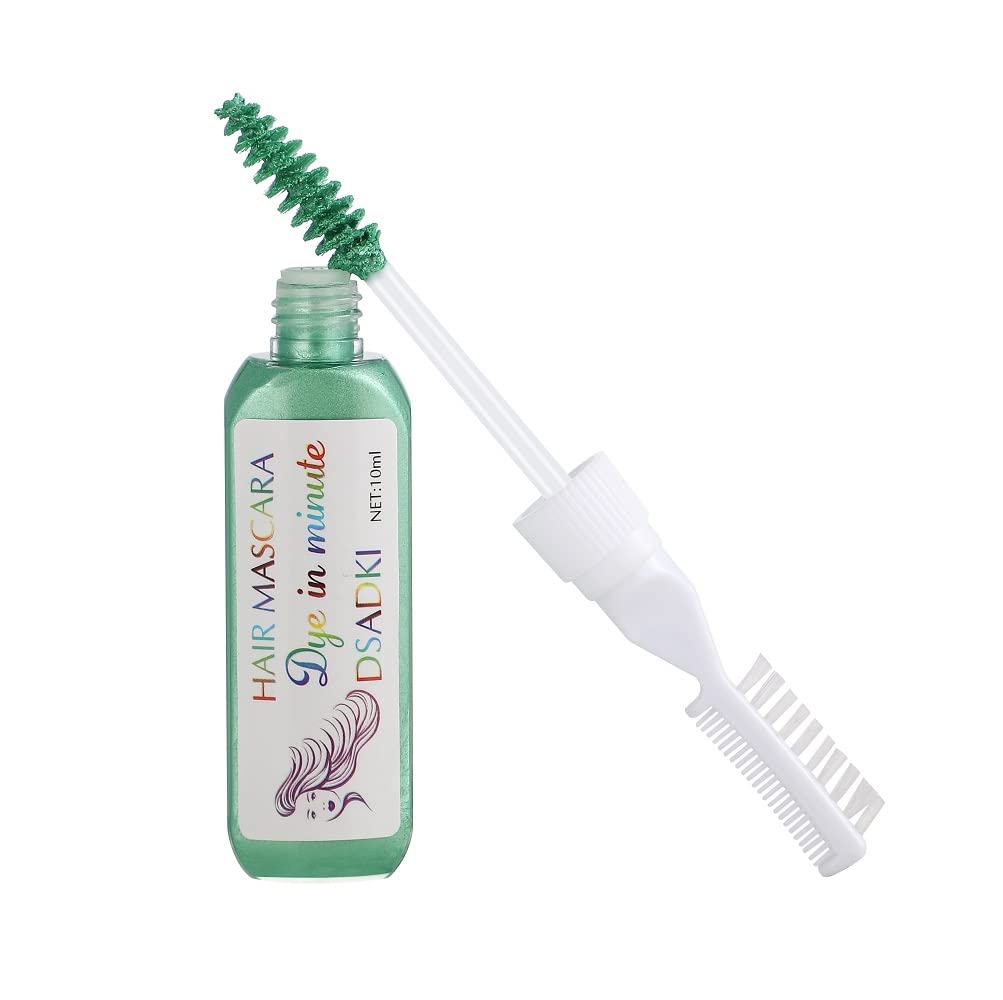 DSADKI Temporary Hair Color Mascara Washable Hair Dye Stick Non-toxic Instant Hair Chalk Dye for Girls Women (Green)