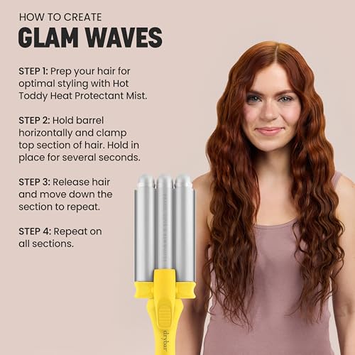 Drybar The Mixologist Interchangeable Styling Iron – One Tool, Three Styles – Reduces Frizz, Adds Shine – Curling Iron – Hair Curling Wand