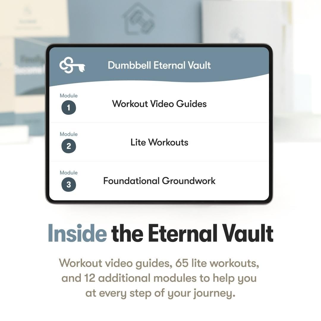 Dumbbell Phoenix Framework: Home Workout Series - Comprehensive Fitness System with Transformation Journal, Elevate Card Deck, Burndown Tracker, Digital Vault Access, and Accountability System -