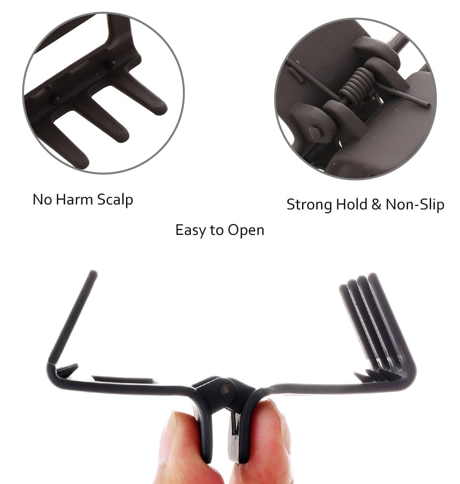 18 Pack Square Small Hair Clips for Women Girls,2 Inch Matte Rubber Coating Medium Claw Clips Thin Short Hair,Strong Hold Jaw Clips(Neutral Color Hair Accessories)