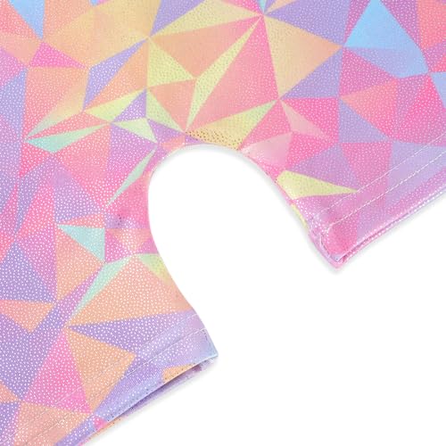 EQSJIU Dance Leotards For Toddler Girls Rainbow Lumpy Girls Gymnastics Unitard 5-6 Years