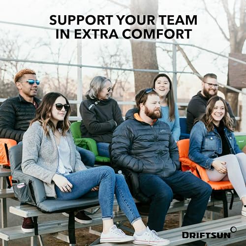 Driftsun Extra Wide Stadium Seats with Back Support - Deluxe Foldable Stadium Chairs for Bleachers - Folding Waterproof Sport Chair - Easy to Transport