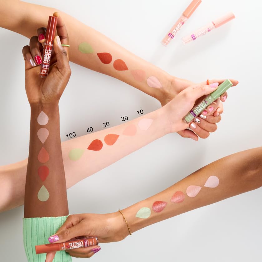 essence | Correct & Conceal Under Eye Brightening Concealer | Easy Application, Lightweight, Buildable, Infused with Aloe Vera | Vegan & Cruelty Free (30 | Tan)