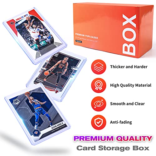 3"X4" Card Sleeves Top Loaders for Cards, Baseball Card Protectors Hard Plastic, Premium Toploaders Card Holder Penny Sleeves for Trading Sports Football Cards (100 Toploaders)