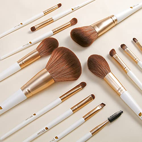 DUcare Makeup Brushes Set 14pcs Professional Synthetic Essential Face Eye Shadow Eyeliner Foundation Blush Lip Powder Liquid Cream Blending Brow Brushes Make Up Brushes Set