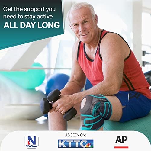 DR. BRACE ELITE Knee Brace with Side Stabilizers & Patella Gel Pads for Maximum Knee Pain Support and fast recovery for men and women-Please Check How To Size Video (Earth, Small)