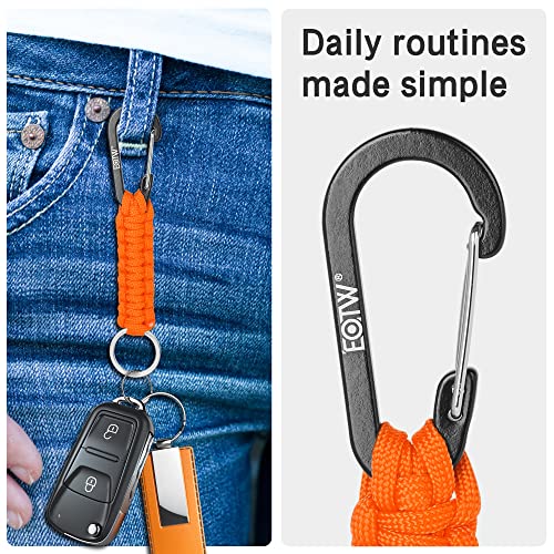 EOTW Paracord Keychain Clip Carabiner Paracord Lanyard for Keys Men Women 2Pack