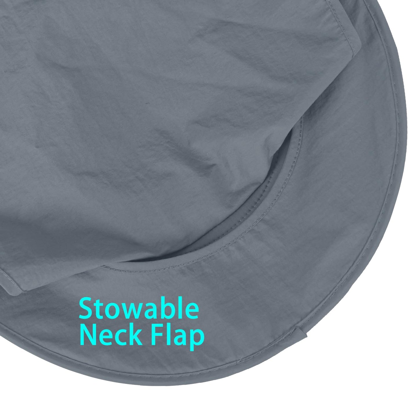 2Pack Sun Hats for Men Women Fishing Hat UPF 50+ Breathable Wide Brim Bucket Hats Summer UV Protection Safari Hat with Neck Flap Black/Dark Grey
