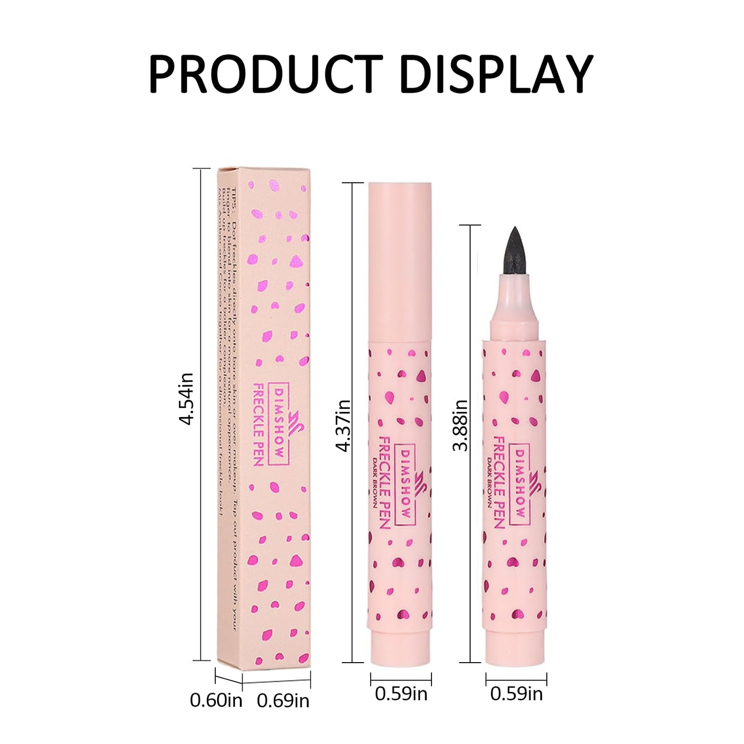 Erinde 2PCS Freckle Pen, Natural Lifelike Freckle Makeup Pen Magic Freckle Color, Waterproof Longlasting Soft Dot Sopt Pen for Natural Effortless Sunkissed Makeup, Dark Brown&Light Brown