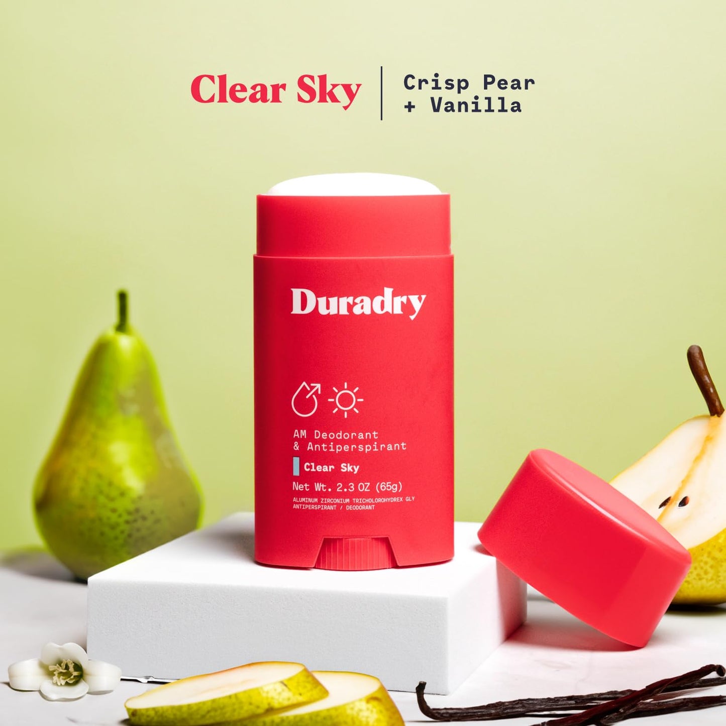 Duradry 3-Step System - Formulated to fight Excessive Underarm Sweating, Hyperhidrosis, Block Sweat & Odor - Antiperspirant Deodorant Stick, Sweat Minimizing Gel, Deodorizing Body Wash - Clear Sky