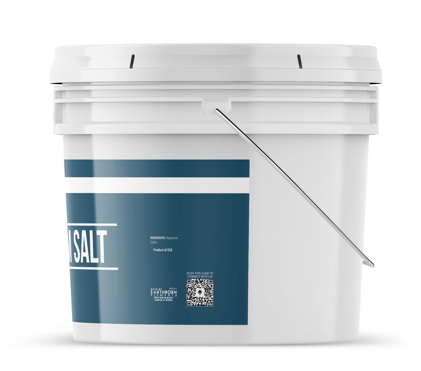 Earthborn Elements Epsom Salt (1 Gallon), Resealable Bucket, Magnesium Sulfate Soaking Solution, All-Natural
