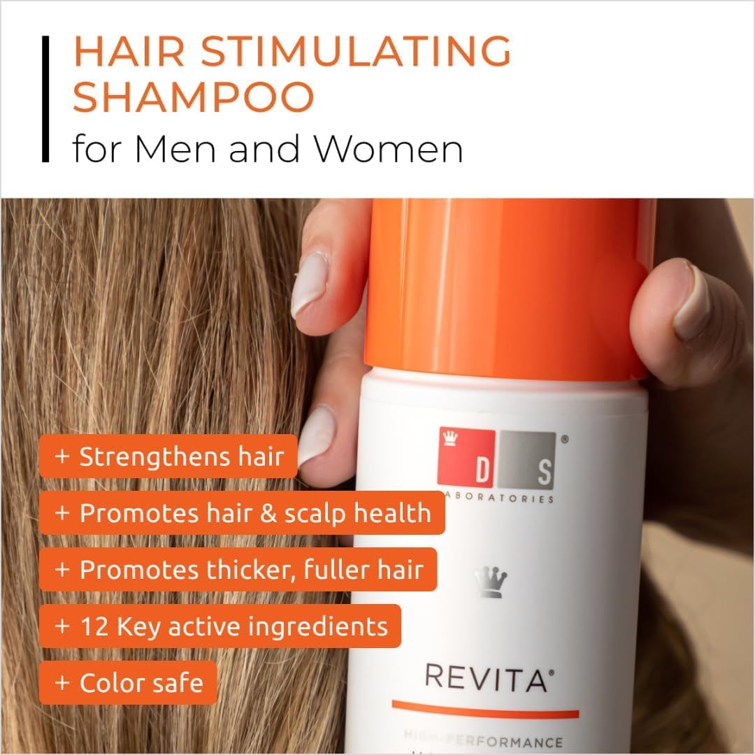 DS Labs Revita Shampoo Travel Size – High-Performance Hair Density Shampoo, Volumizing & Thickening, Fuller, Healthier-Looking Hair, Sulfate & Silicone Free, For Men & Women, 100mL