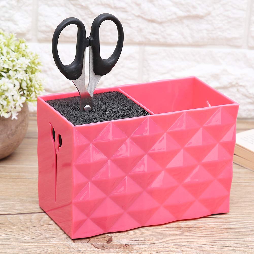 Double Case Professional Salon Stylish Hairdresser Scissor Combs Clips Storage Case Hairdressing Tools Accessories Holder Rack Shears Rack for Pet Groomer (Red)