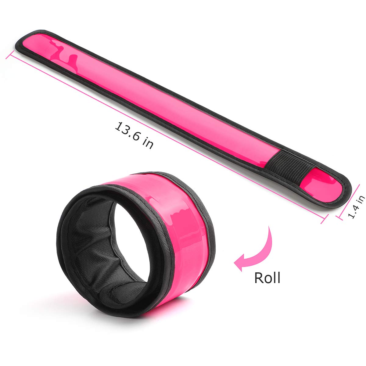 esonstyle Pack of 6 LED Light Up Band Slap Bracelets Night Safety Wrist Band for Cycling Walking Running Concert Camping Outdoor Sports
