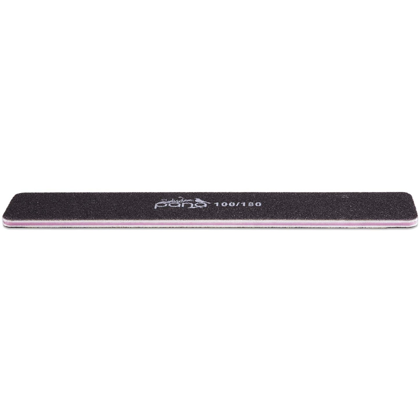 10PCS Jumbo Size PANA Professional Double Sided Nail Files - Black, 100/180 Grit - Emery Board Nail Buffering File Manicure Pedicure Nail Polisher Washable
