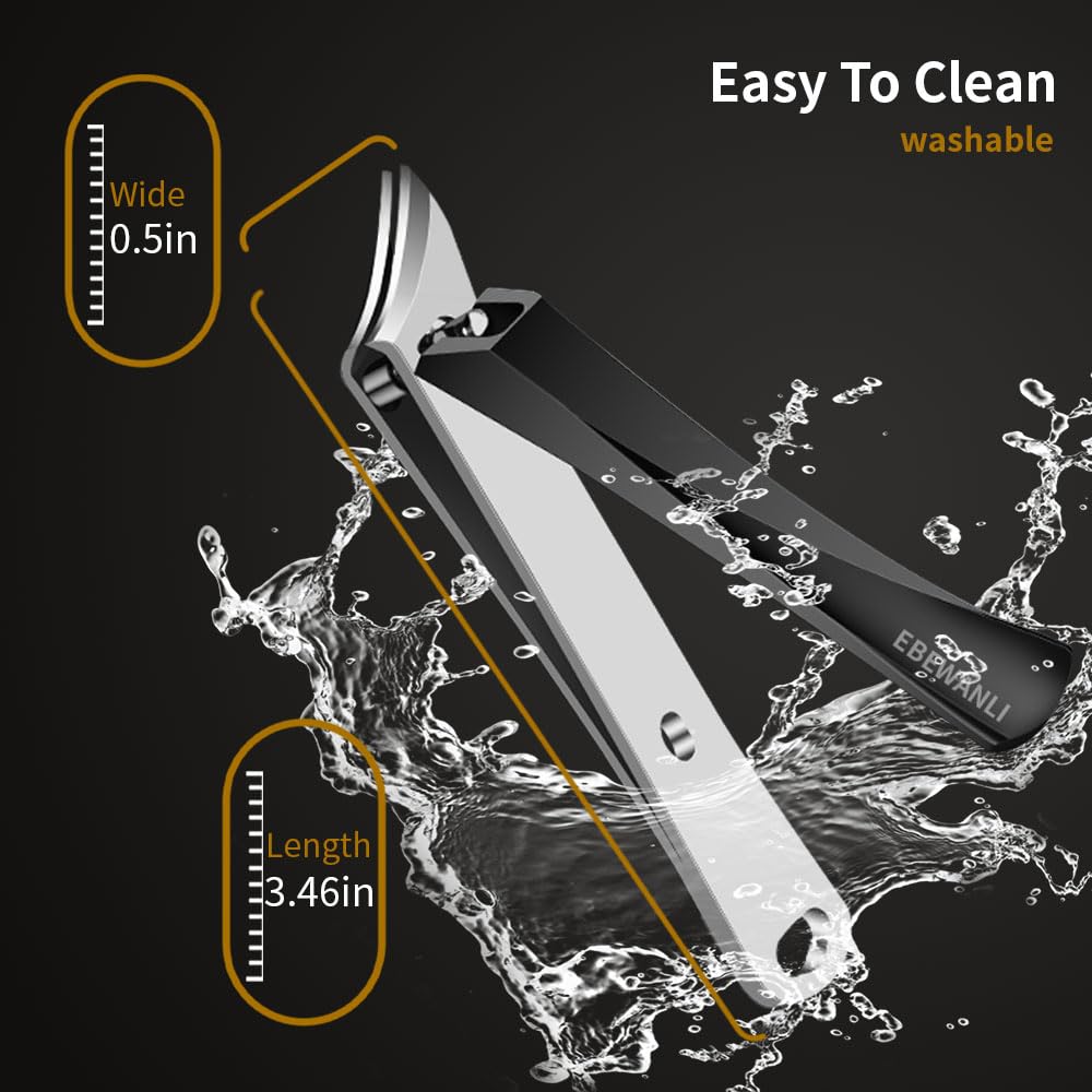 EBEWANLI Ingrown Nail Clippers, Slanted Curved Blade Toe Nail Clippers for Ingrown Toenails & Fingernail, Stainless Steel Toenail Clippers Cutter, Angled Nail Clippers for Seniors, Men, Women
