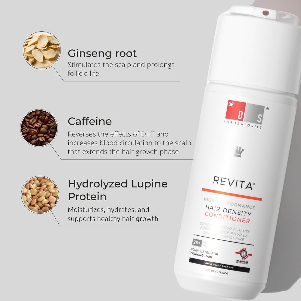 DS Laboratories Revita Conditioner - Hair Growth Treatment for Fine Hair & Hair Loss, Hair Thickening Biotin Conditioner for Women & Men, Hair Regrowth Conditioner