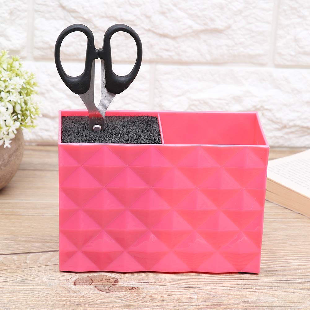 Double Case Professional Salon Stylish Hairdresser Scissor Combs Clips Storage Case Hairdressing Tools Accessories Holder Rack Shears Rack for Pet Groomer (Red)