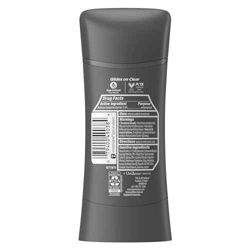 Dove Men+Care Antiperspirant Stick Cedarwood + Tonka 4 Count 72H Protection with a Plant-Based Moisturizer 2.6 oz
