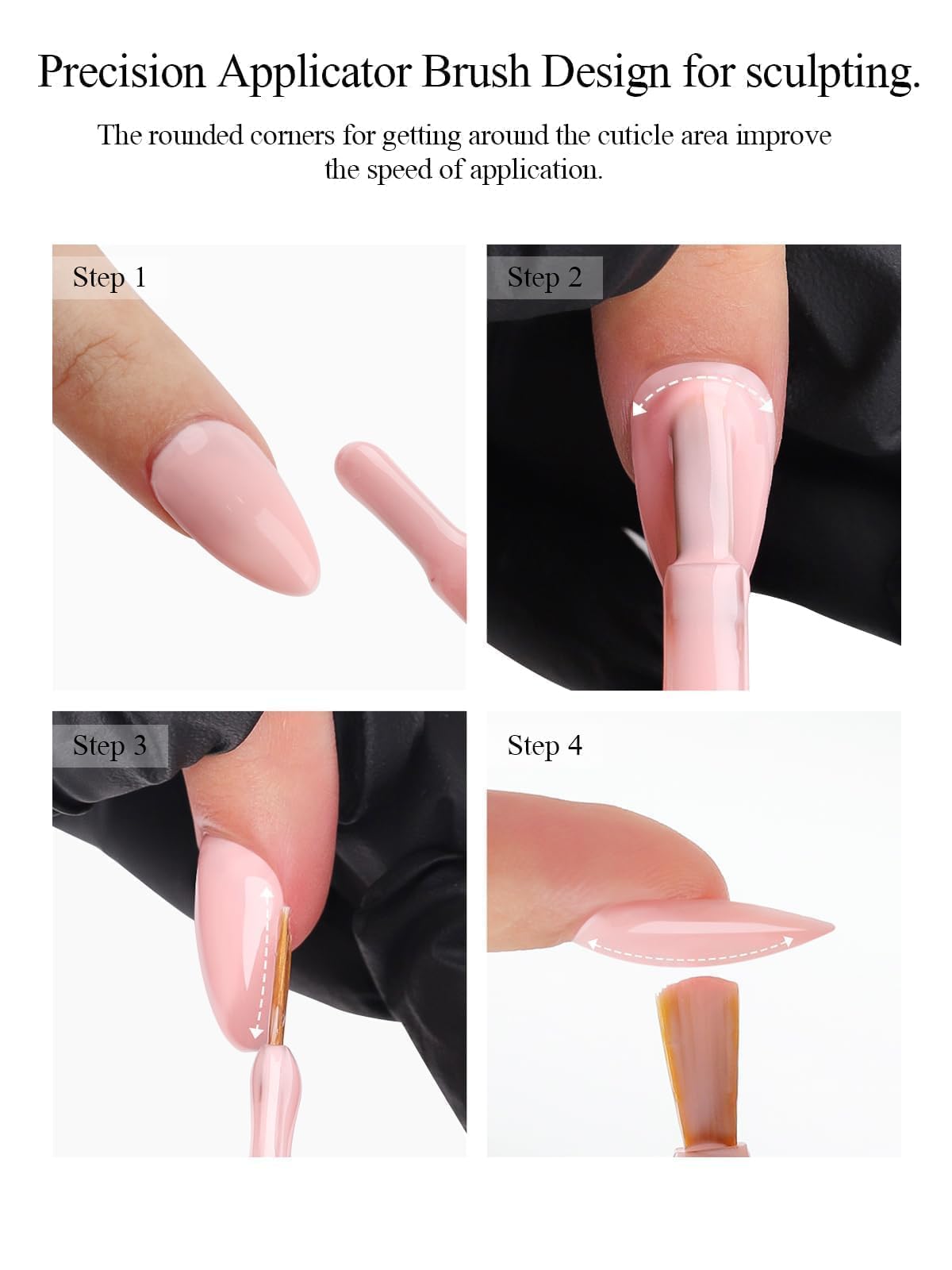 EBANKU Gel Builder for Nails Kit, 8 Colors 8 in 1 Sheer Pink Nude Builder Nail Gel Nail Strengthener Hard Gel for Nail Thickening French Manicure, Ultra-thin Brush in A Bottle, Summer Gifts for Women
