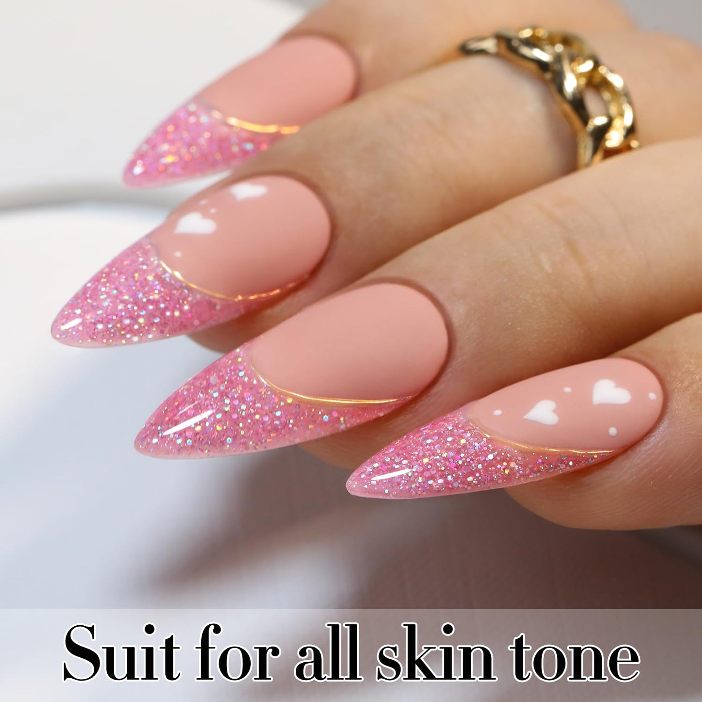 Double Rhythm 15ML Glitter Gel Polish Shimmer Reflective Holographic Color Magnetic for Nail Art Salon DIY at Home (B1143)