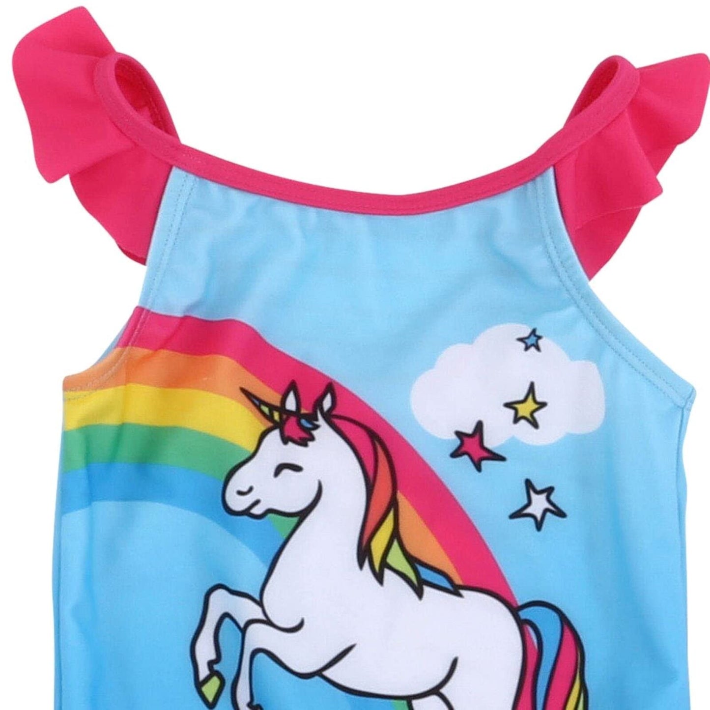 Dreamwave Toddler Girls 3 Piece Swimsuit Set: One-Piece Swimsuit Beach Bag Towel Unicorn S20 4T