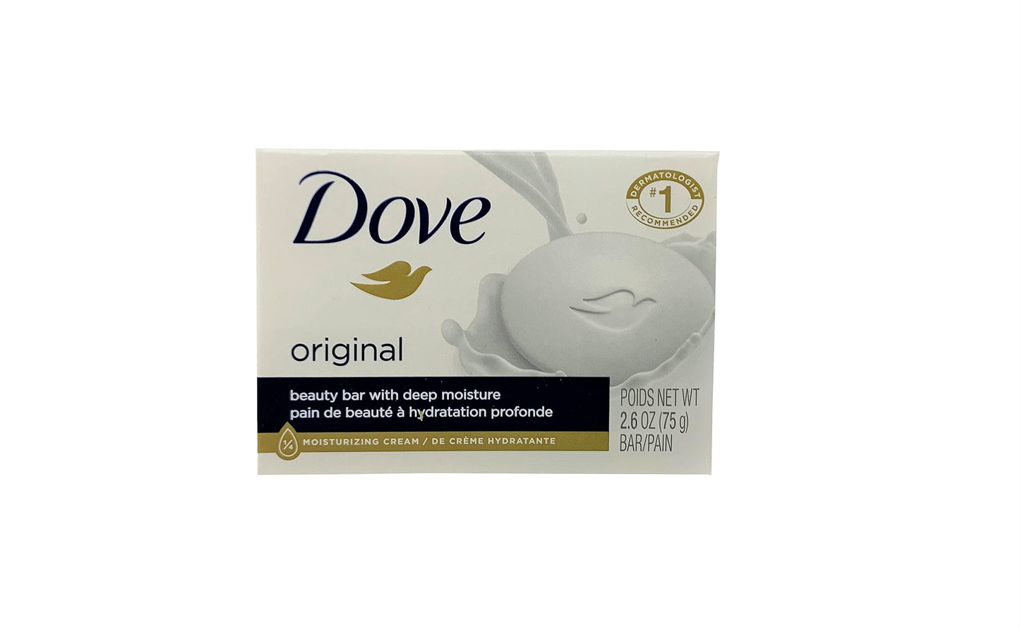 Dove White Beauty Bar with Deep Moisture 2.6 oz (Pack of 3)