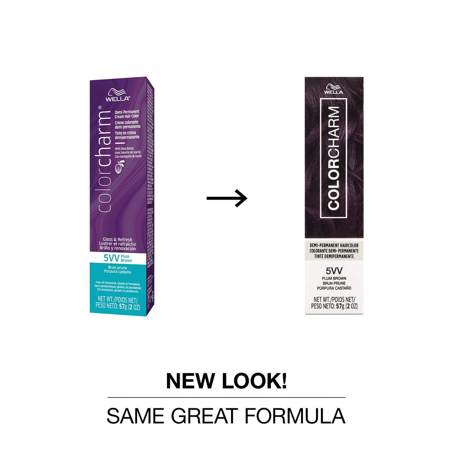 COLORCHARM Demi Permanent Hair Color 5VV Plum Brown Gloss, Refresh & Tone 2 Fl Oz