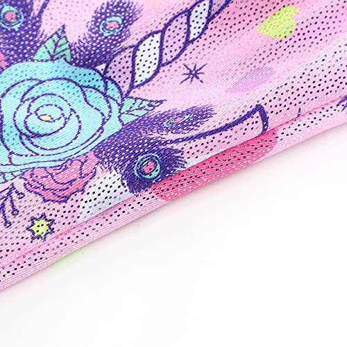 EQSJIU Gymnastics Leotards For Toddler Girls Pinkish Purple Flower Cute Unicorn Red Heart-Shaped Gymnastics Clothes For Girls 7-8 Years