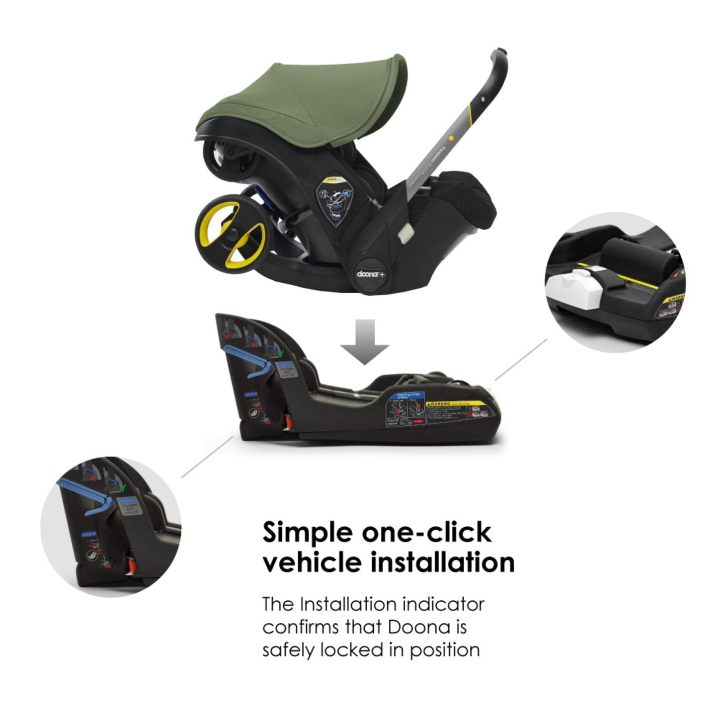 Doona Latch Base - Compatible with Doona Car Seat & Stroller