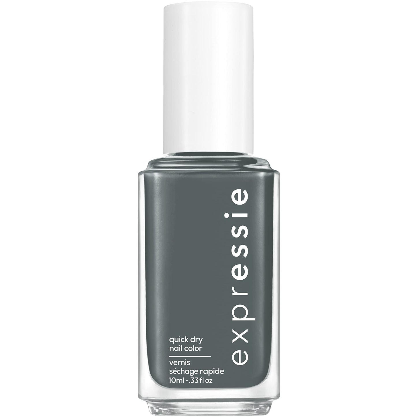 essie Expressie Nail Polish, Quick-Dry Muted Gray Nail Polish, Vegan, Cut To The Chase, 0.33 fl oz