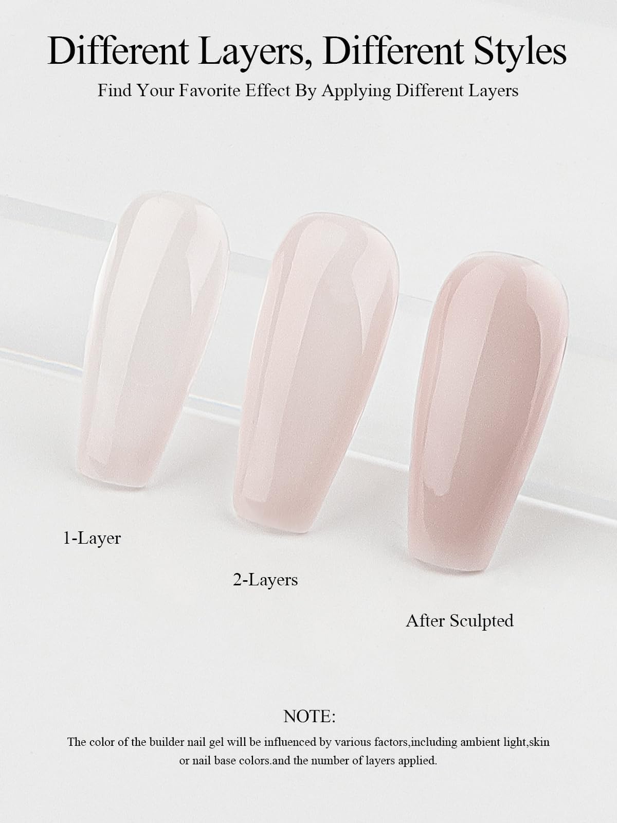EBANKU 30ML Gel Builder for Nails, 8 in 1 Nail Strengthener Extension Gel Hard Gel Builder Ultra-thin Brush in Bottle for Apex Nail Building,Base Coat Top Coat Needed