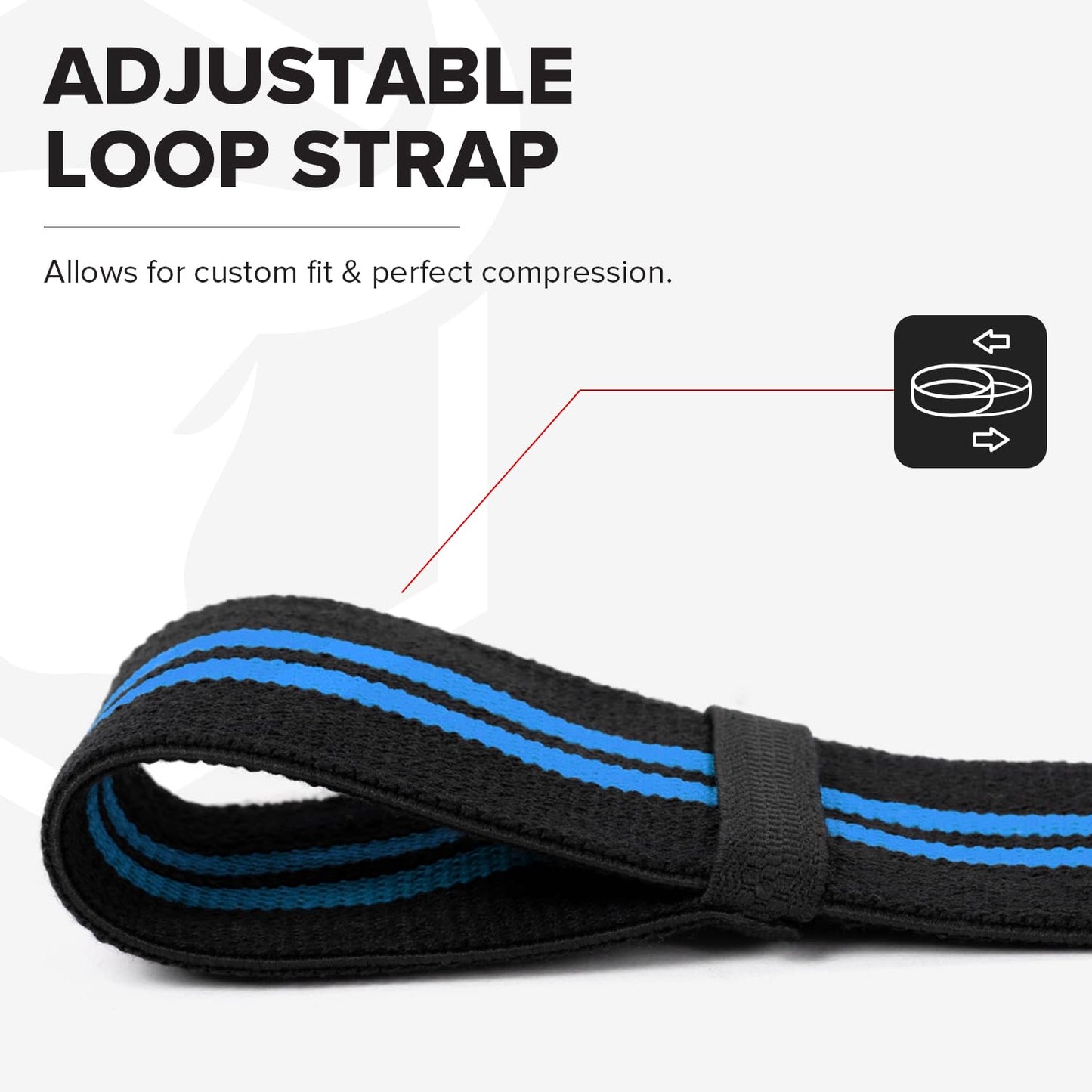 Elbow Wraps (1 Pair) - 40" Elastic Elbow Support & Compression - For Weightlifting, Powerlifting, Fitness, Cross Training & Gym Workout - Elbow Straps for Weight Lifting (Black/Blue)