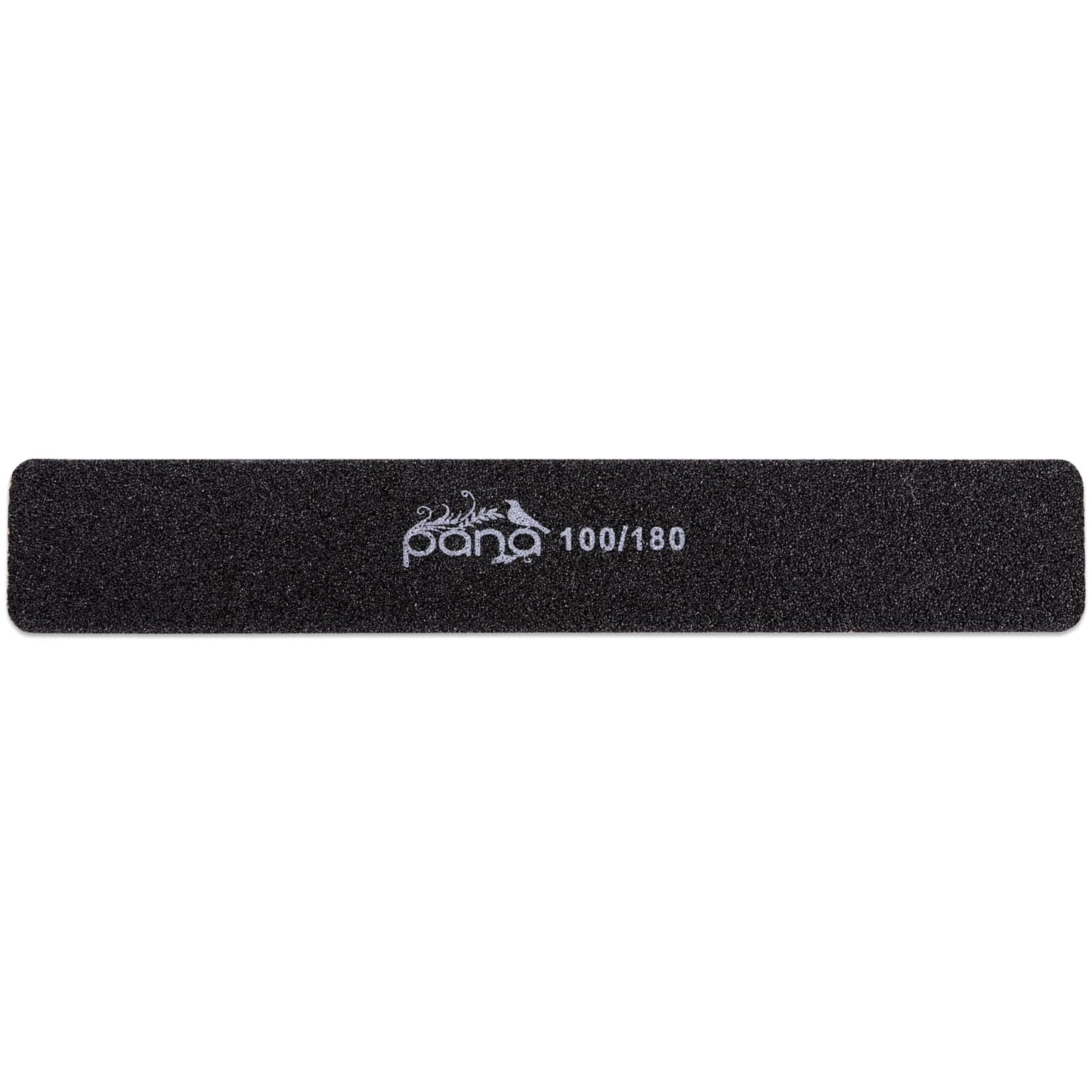 10PCS Jumbo Size PANA Professional Double Sided Nail Files - Black, 100/180 Grit - Emery Board Nail Buffering File Manicure Pedicure Nail Polisher Washable