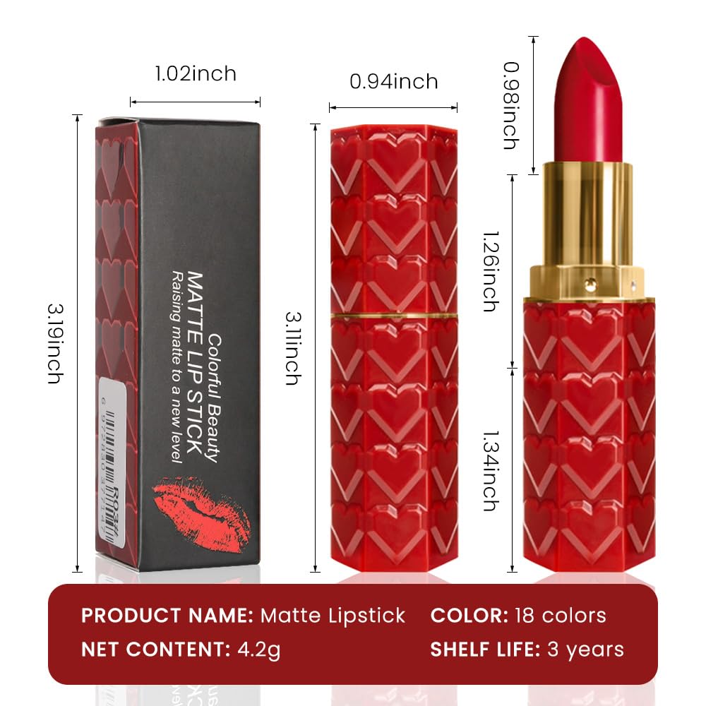 3 Pcs Matte Velvet Lipstick for Women Set,Nude Long Lasting Matte Lip Stick 24H Waterproof for Girls Natural Lip Makeup,Matte Non-Stick Lipstick Makeup for Women,labiales magicos 24 horas originales