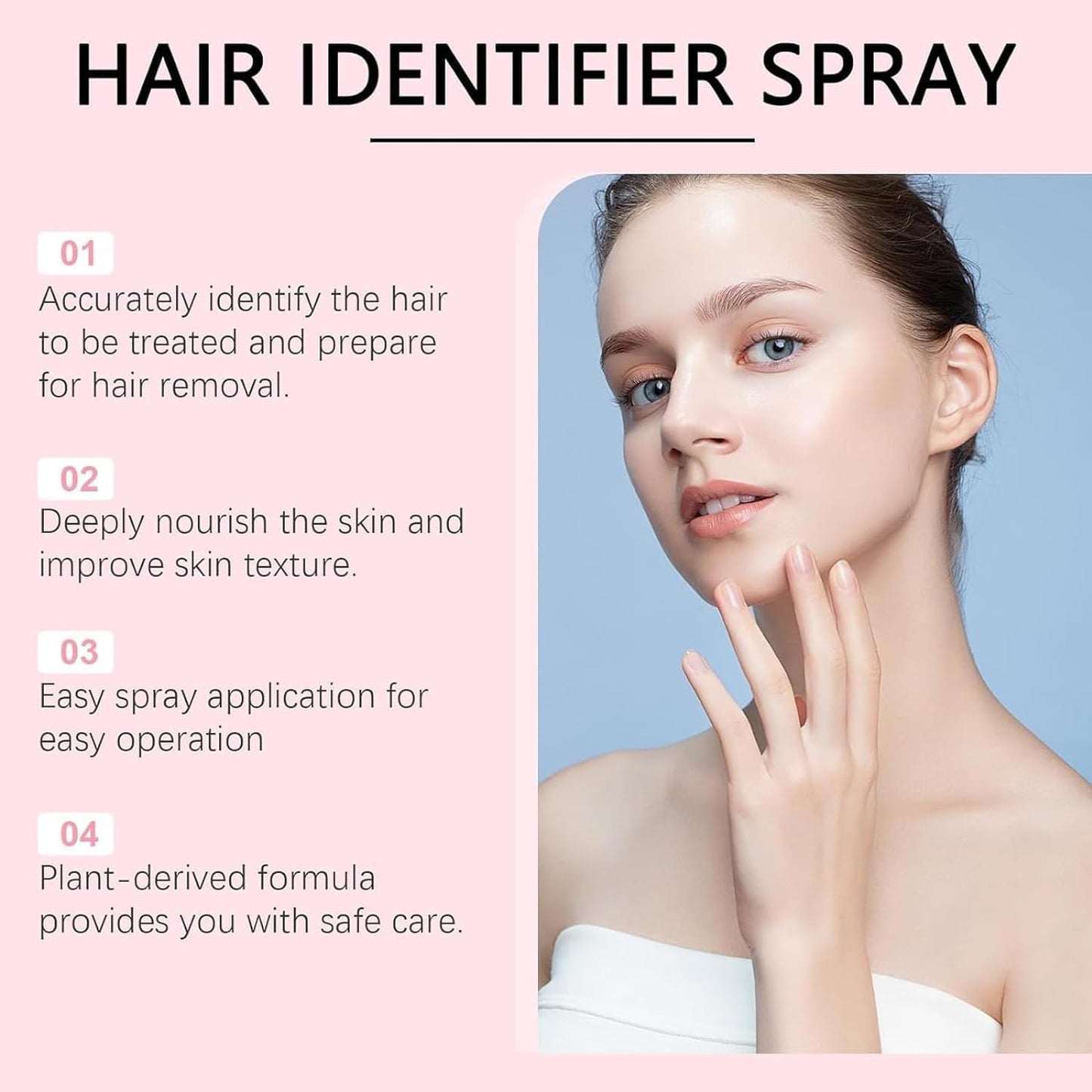 enttgo Hair Identifier Spray for Face Shaving, Body Hair Identifying Spray Plus Razor
