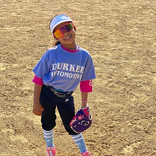 DUCO Kids Sunglasses Youth Baseball Sun Glasses Lightweight TR90 Frame UV400 Sports Cycling Shades for Boys Girls DK268