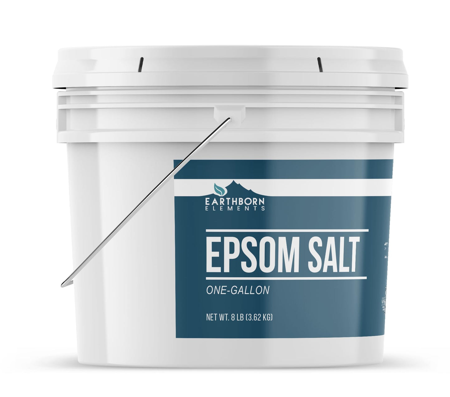 Earthborn Elements Epsom Salt (1 Gallon), Resealable Bucket, Magnesium Sulfate Soaking Solution, All-Natural